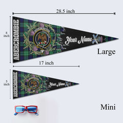 Clan Abercrombie Tartan Felt Pennant Crest And Plaid Basic Style