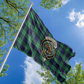 Clan Abercrombie Tartan Flag Crest And Plaid Basic Style