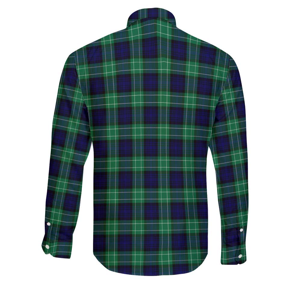Clan Abercrombie Tartan Long Sleeve Button Shirt Crest And Plaid Basic Style