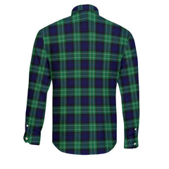 Clan Abercrombie Tartan Long Sleeve Button Shirt Crest And Plaid Basic Style