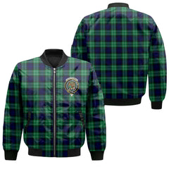Clan Abercrombie Tartan Women Bomber Jacket Crest And Plaid Basic Style