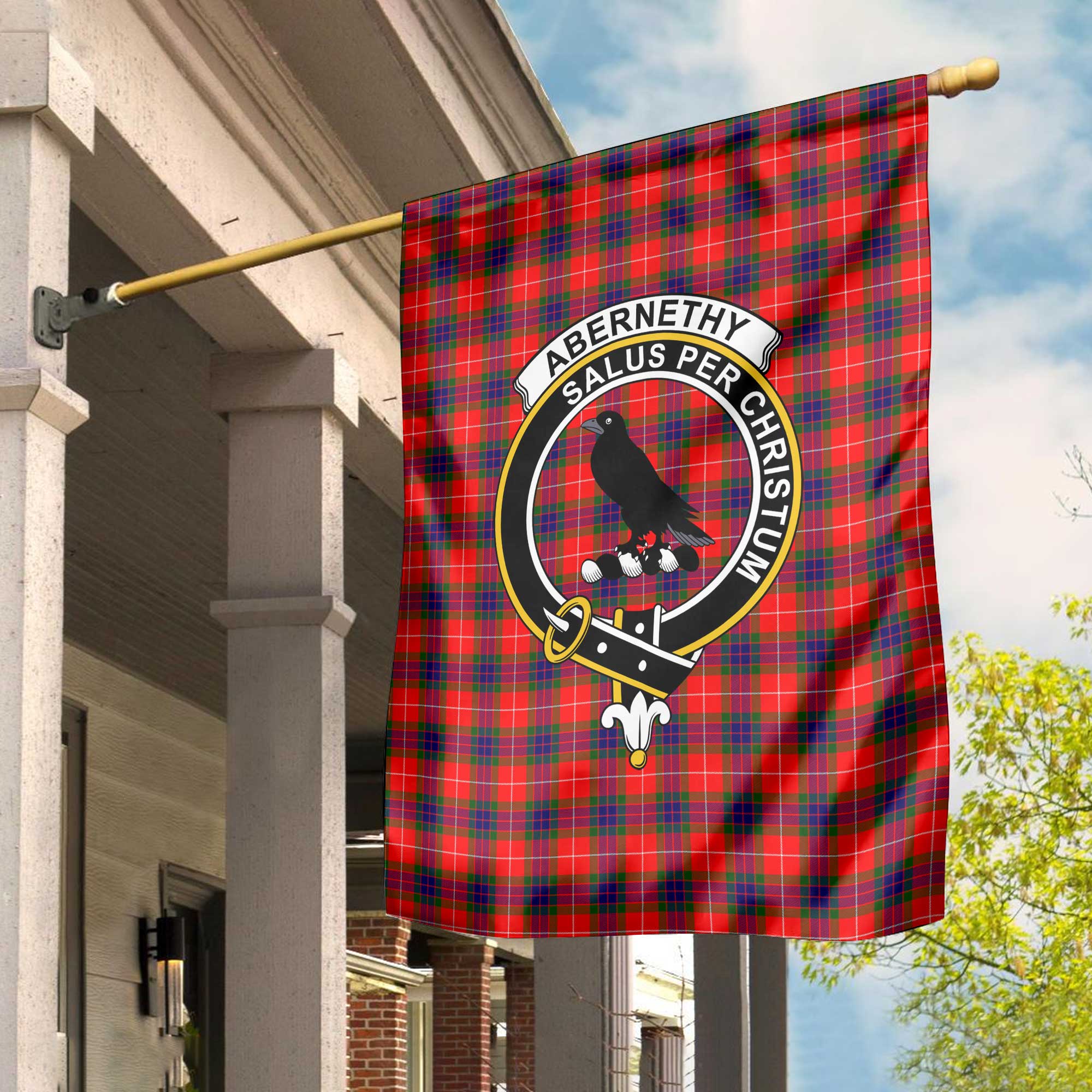 Clan Abernethy Tartan Garden Flag Crest And Plaid Basic Style