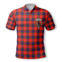 Clan Abernethy Tartan Men Polo Shirt Crest And Plaid Basic Style