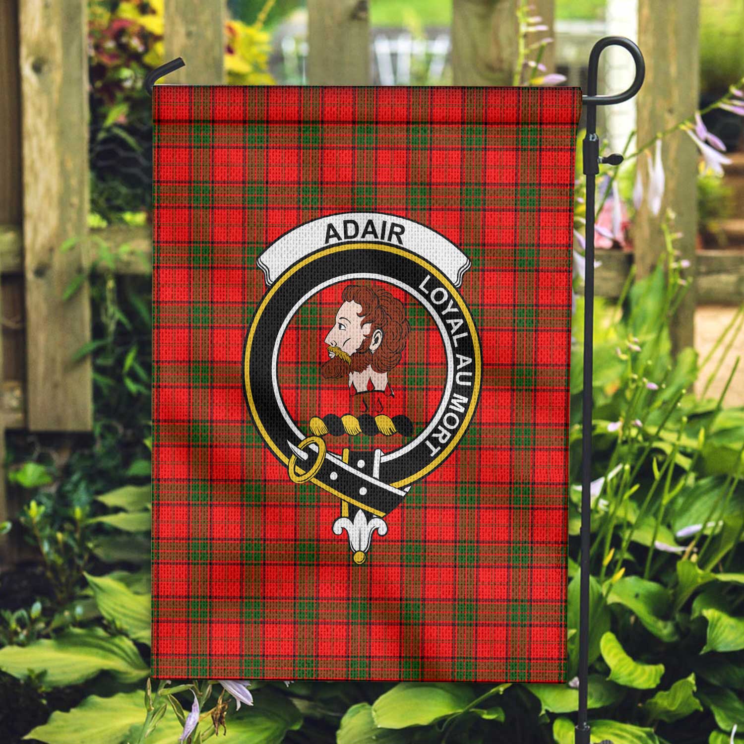 Clan Adair Tartan Garden Flag Crest And Plaid Basic Style