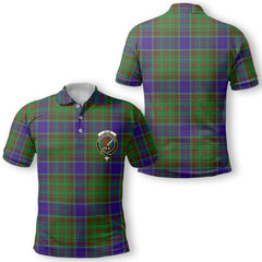 Clan Adam Tartan Golf Men Polo Shirt Crest And Plaid Basic Style