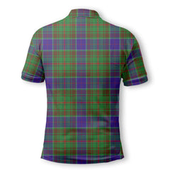 Clan Adam Tartan Golf Men Polo Shirt Crest And Plaid Basic Style