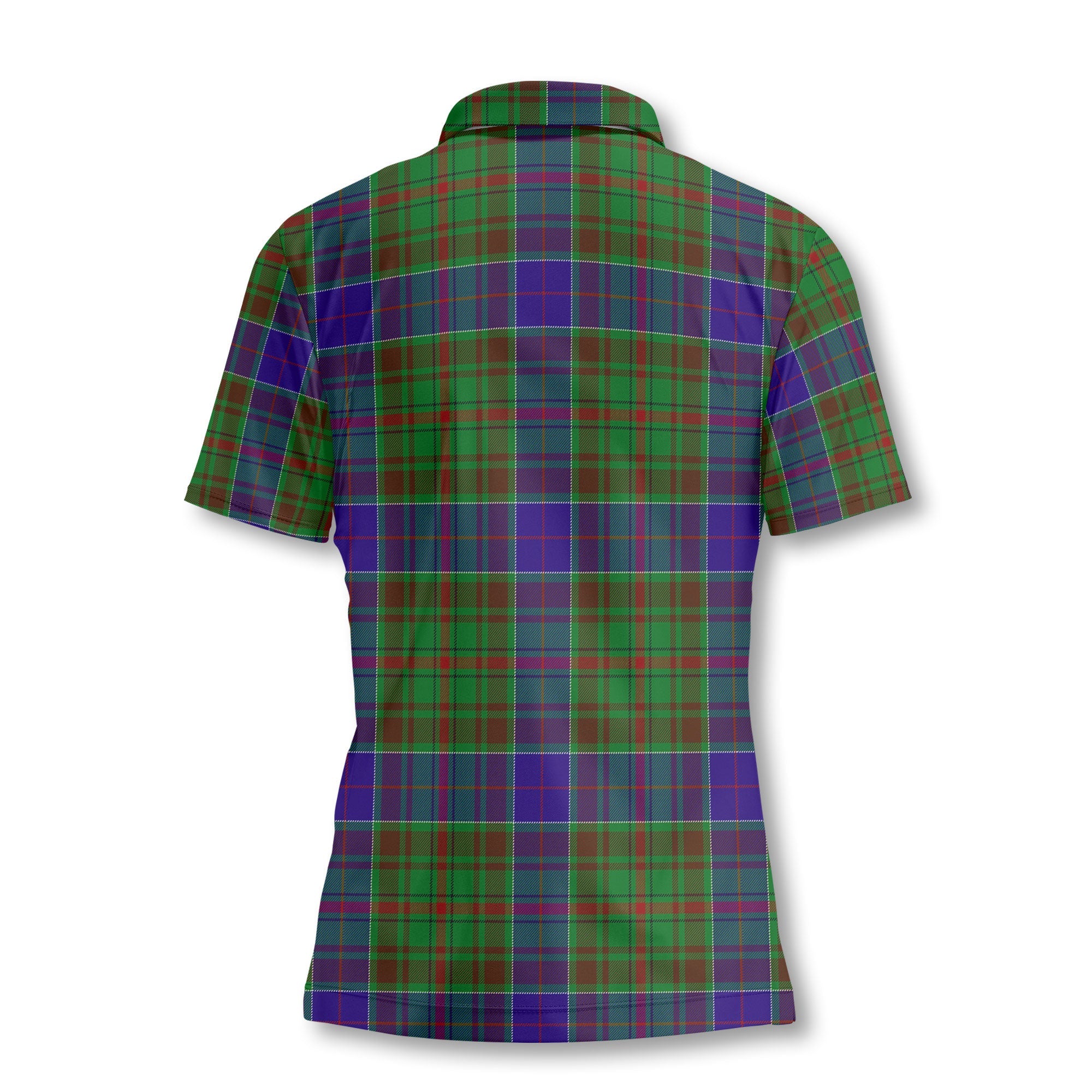 Clan Adam Tartan Women Polo Shirt Crest And Plaid Basic Style