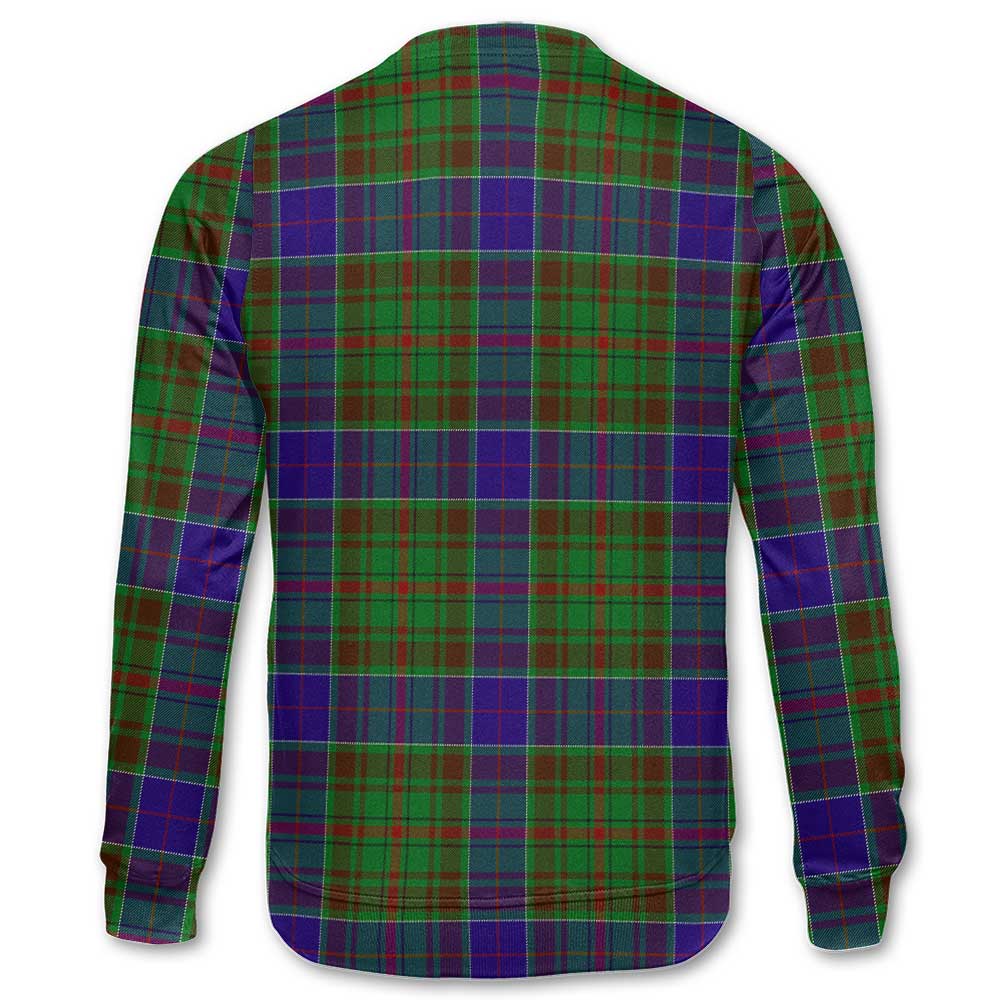 Clan Adam Tartan Women Sweatshirt Crest And Plaid Basic Style