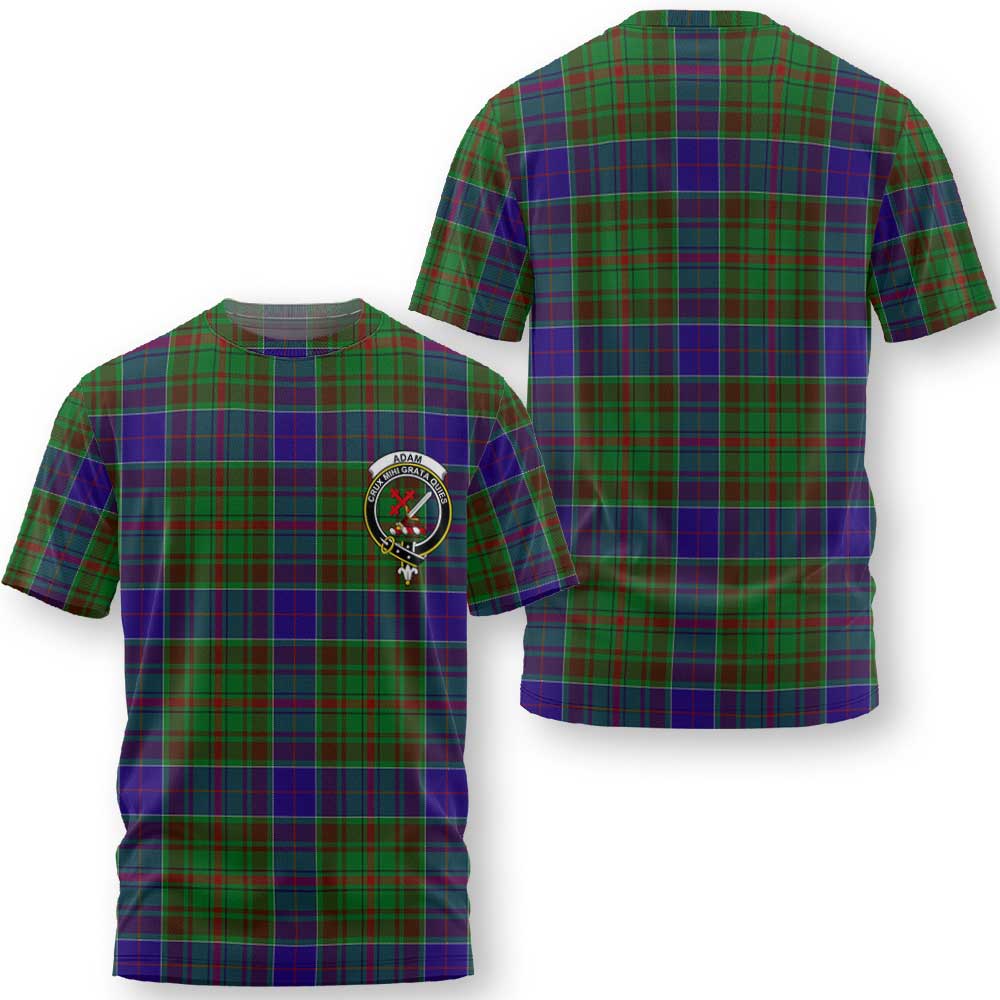 Clan Adam Tartan Women T Shirt Crest And Plaid Basic Style