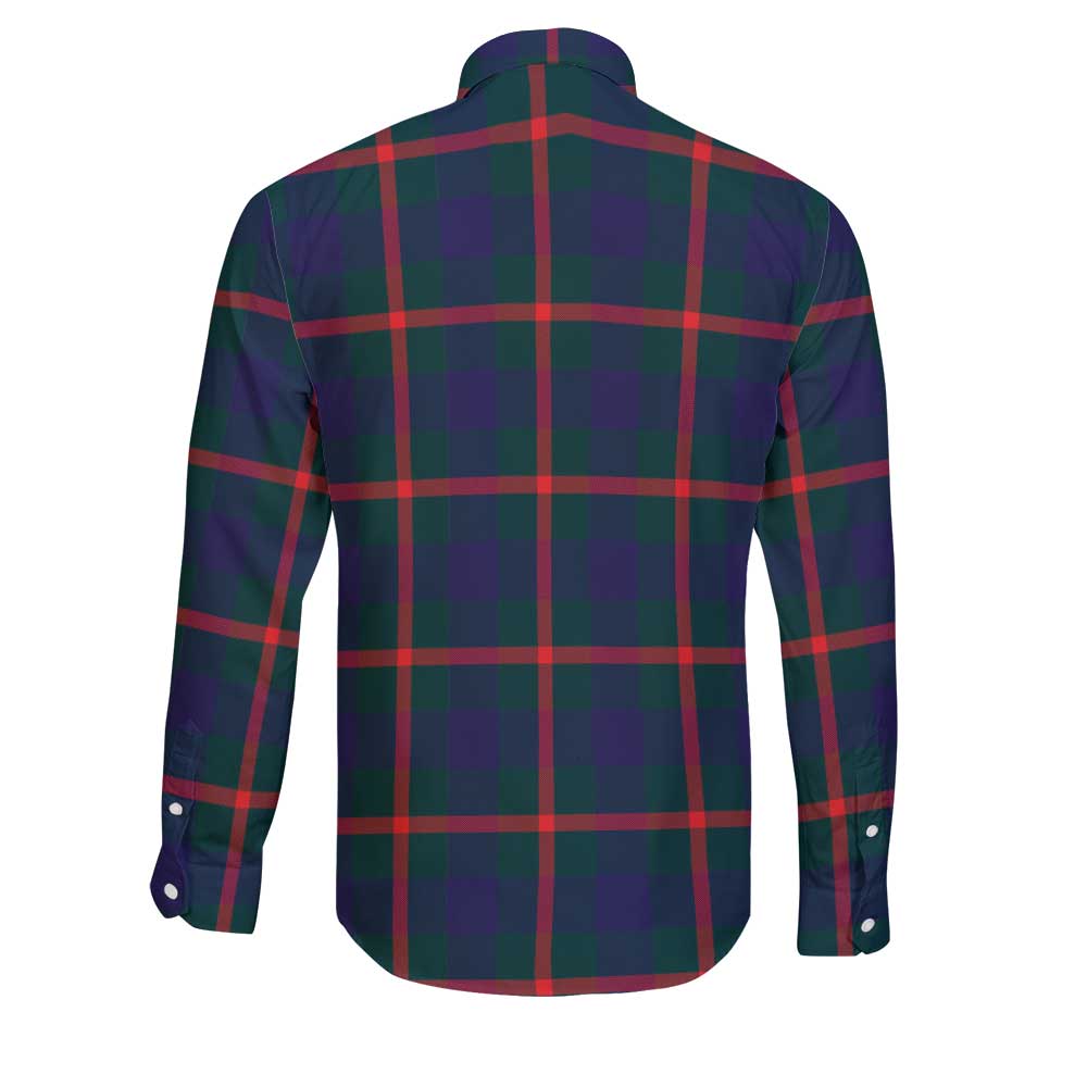 Clan Agnew Tartan Long Sleeve Button Shirt Crest And Plaid Basic Style