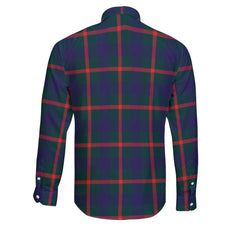 Clan Agnew Tartan Long Sleeve Button Shirt Crest And Plaid Basic Style