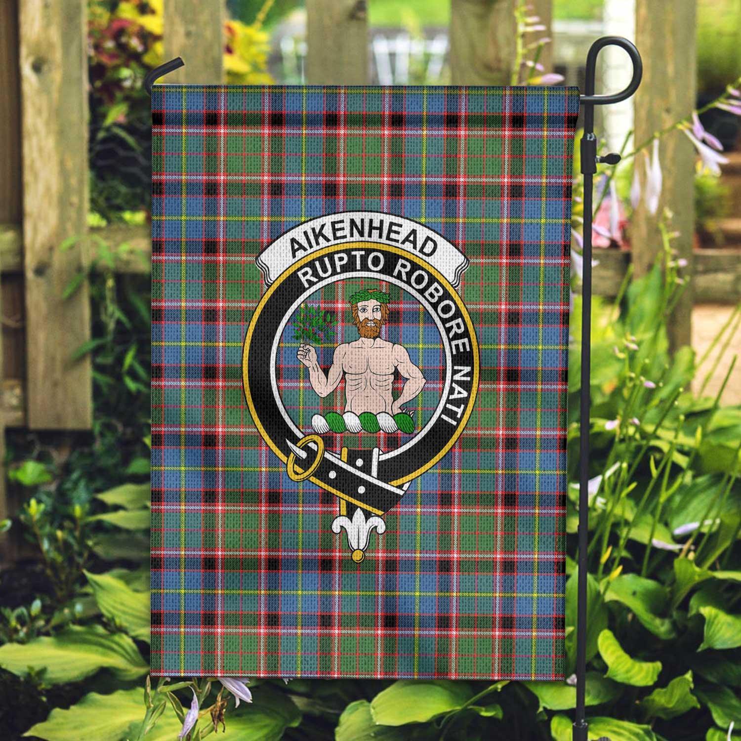 Clan Aikenhead Tartan Garden Flag Crest And Plaid Basic Style