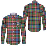 Clan Aikenhead Tartan Long Sleeve Button Shirt Crest And Plaid Basic Style