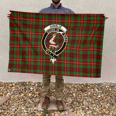 Clan Ainslie Tartan Flag Crest And Plaid Basic Style