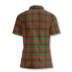 Clan Ainslie Tartan Women Polo Shirt Crest And Plaid Basic Style