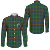 Clan Aiton Tartan Long Sleeve Button Shirt Crest And Plaid Basic Style
