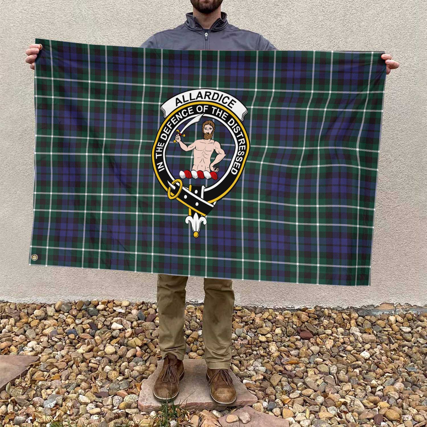 Clan Allardice Tartan Flag Crest And Plaid Basic Style