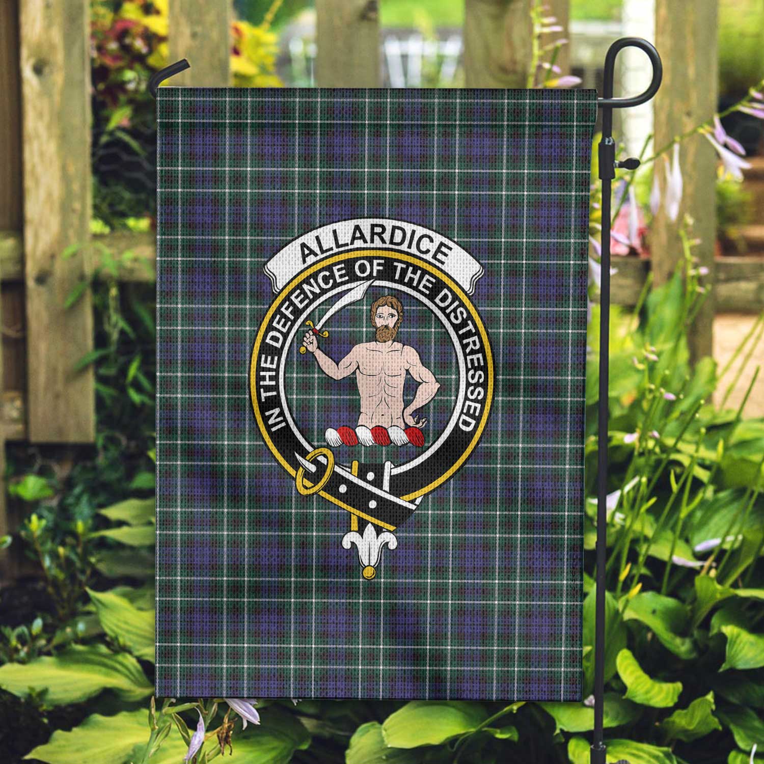 Clan Allardice Tartan Garden Flag Crest And Plaid Basic Style
