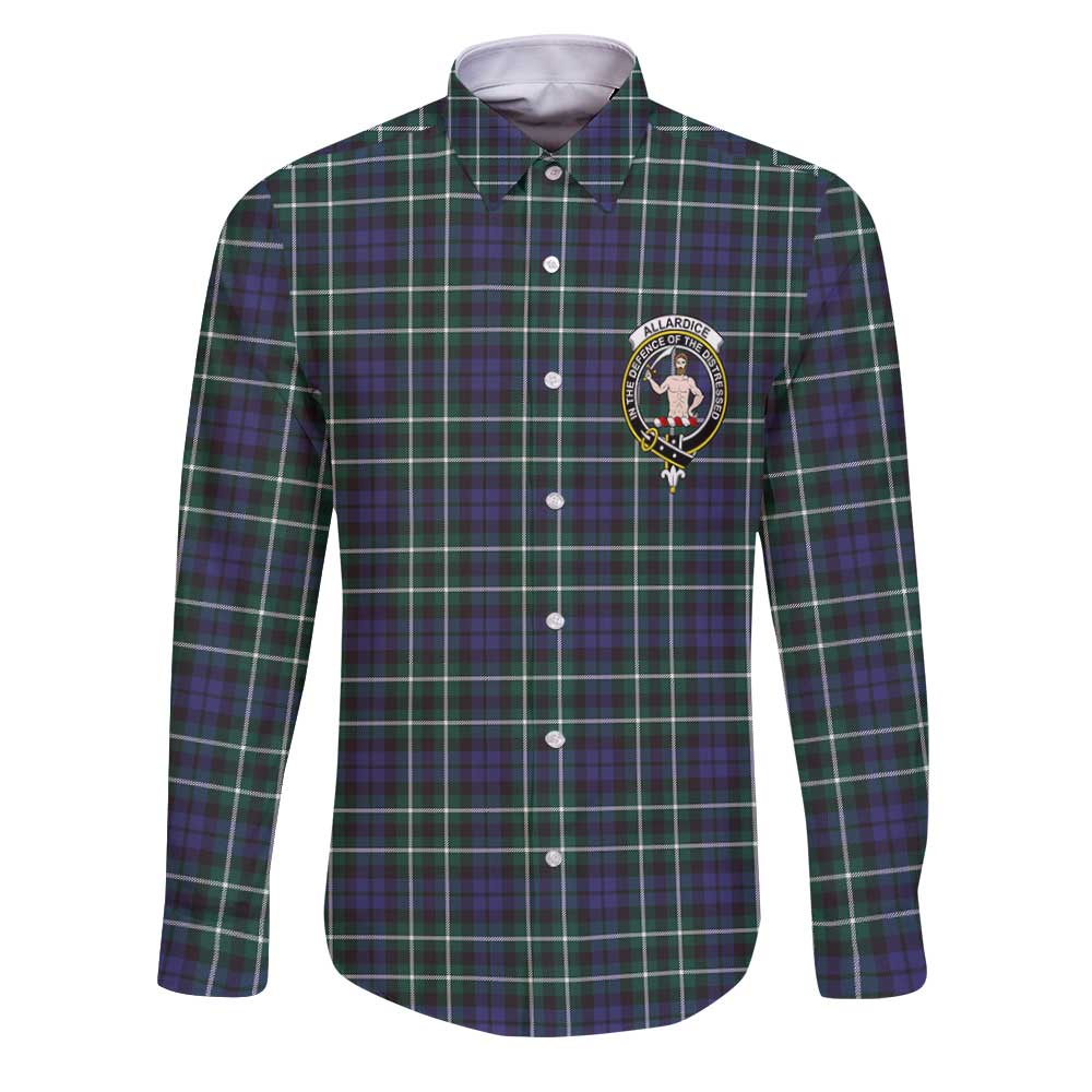 Clan Allardice Tartan Long Sleeve Button Shirt Crest And Plaid Basic Style