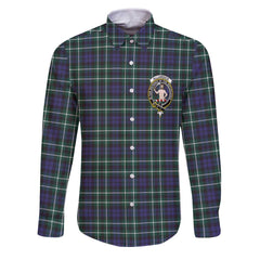 Clan Allardice Tartan Long Sleeve Button Shirt Crest And Plaid Basic Style