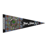 Clan Anderson Tartan Felt Pennant Crest And Plaid Basic Style
