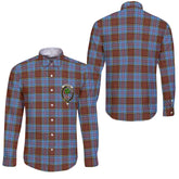 Clan Anderson Tartan Long Sleeve Button Shirt Crest And Plaid Basic Style