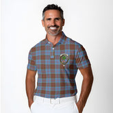 Clan Anderson Tartan Men Polo Shirt Crest And Plaid Basic Style