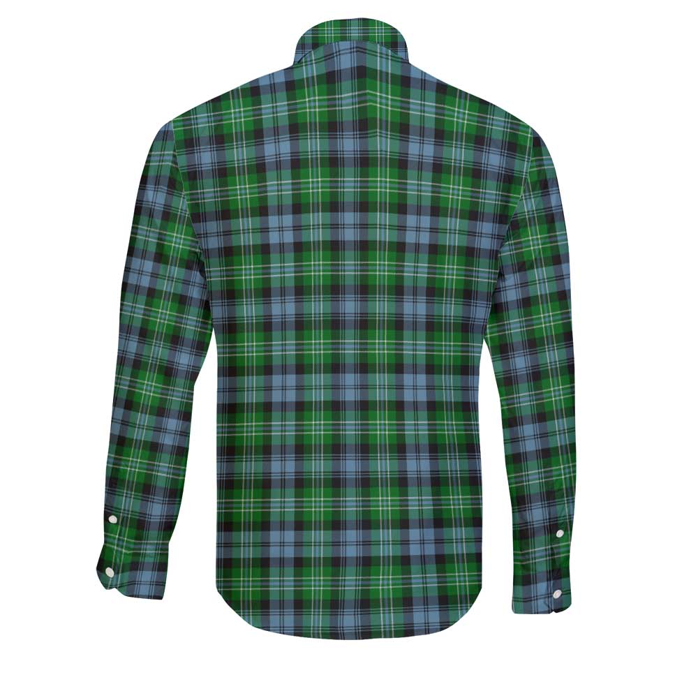 Clan Arbuthnot Tartan Long Sleeve Button Shirt Crest And Plaid Basic Style