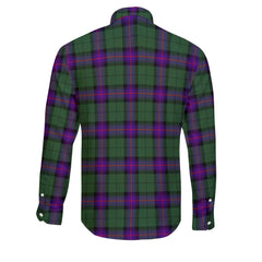 Clan Armstrong Tartan Long Sleeve Button Shirt Crest And Plaid Basic Style