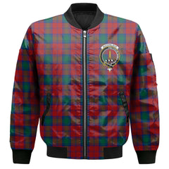 Clan Auchinleck Tartan Men Bomber Jacket Crest And Plaid Basic Style