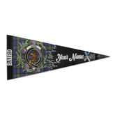 Clan Baird Tartan Felt Pennant Crest And Plaid Basic Style