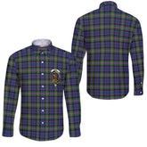 Clan Baird Tartan Long Sleeve Button Shirt Crest And Plaid Basic Style