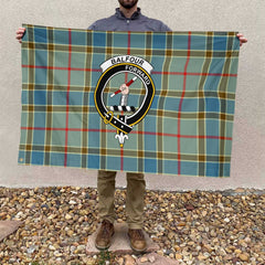 Clan Balfour Tartan Flag Crest And Plaid Basic Style