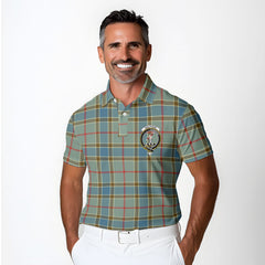 Clan Balfour Tartan Men Polo Shirt Crest And Plaid Basic Style
