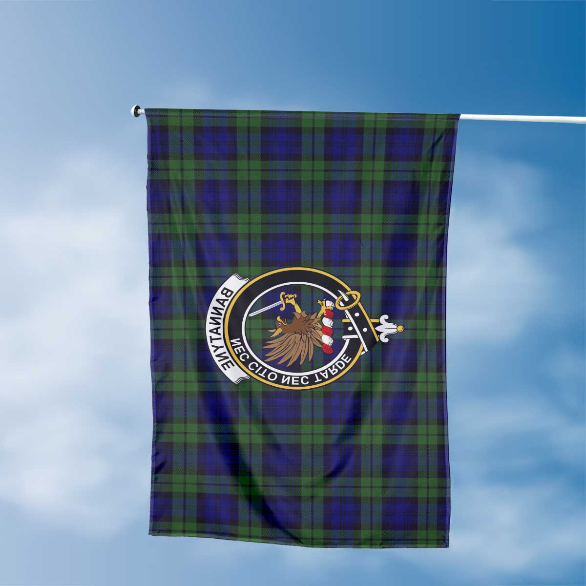 Clan Bannatyne Tartan Flag Crest And Plaid Basic Style