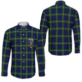 Clan Bannerman Tartan Long Sleeve Button Shirt Crest And Plaid Basic Style
