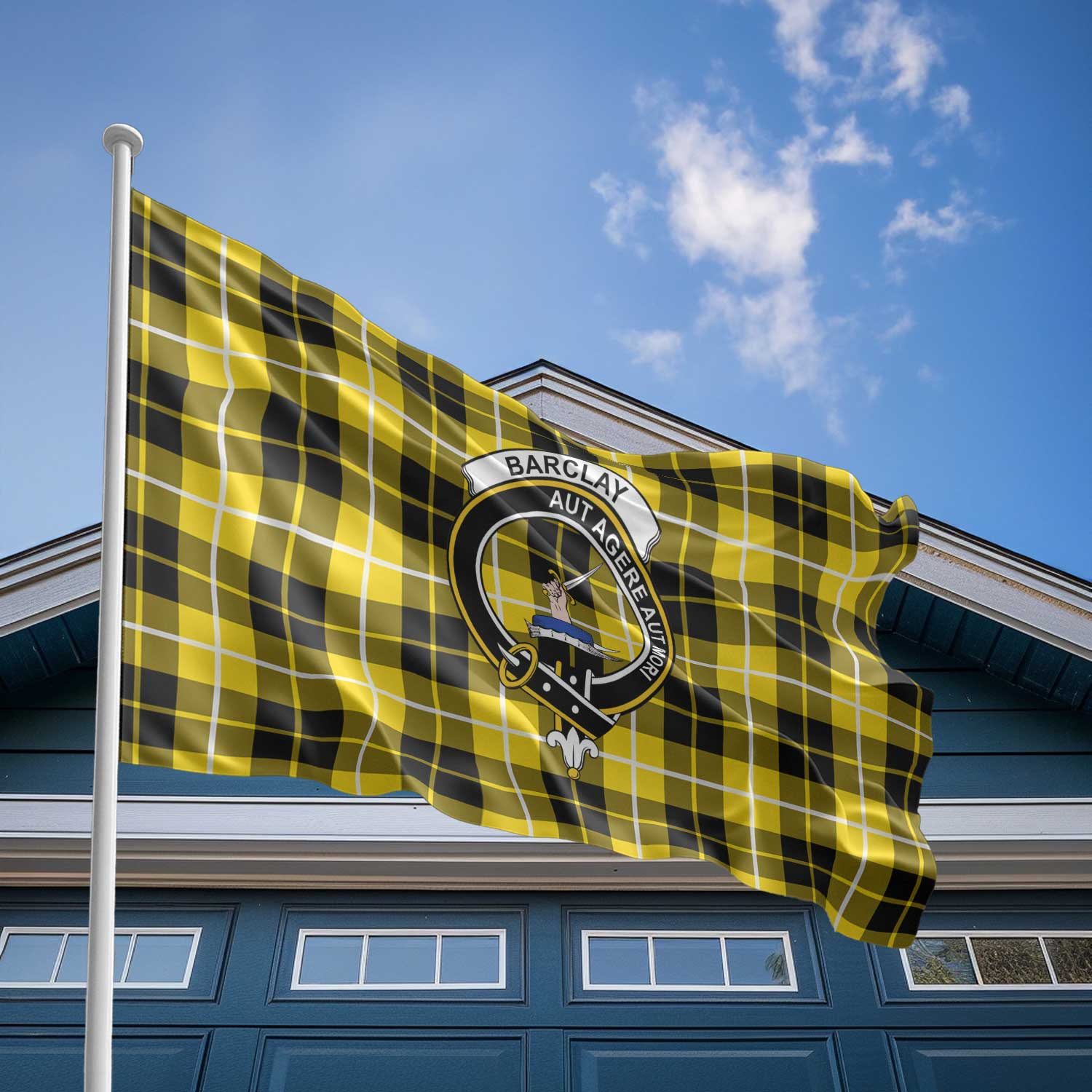 Clan Barclay Tartan Flag Crest And Plaid Basic Style