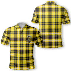Clan Barclay Tartan Golf Men Polo Shirt Crest And Plaid Basic Style