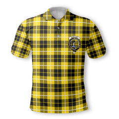 Clan Barclay Tartan Golf Men Polo Shirt Crest And Plaid Basic Style