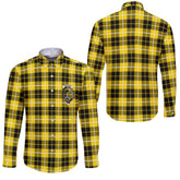 Clan Barclay Tartan Long Sleeve Button Shirt Crest And Plaid Basic Style
