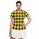 Clan Barclay Tartan Women Polo Shirt Crest And Plaid Basic Style