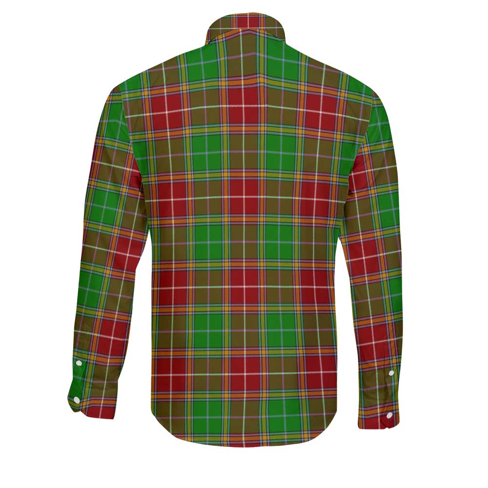 Clan Baxter Tartan Long Sleeve Button Shirt Crest And Plaid Basic Style