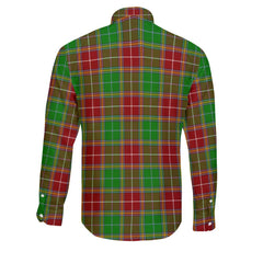 Clan Baxter Tartan Long Sleeve Button Shirt Crest And Plaid Basic Style