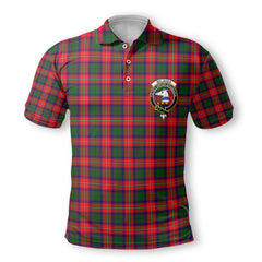 Clan Belshes Tartan Golf Men Polo Shirt Crest And Plaid Basic Style