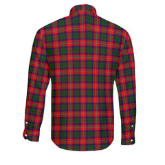 Clan Belshes Tartan Long Sleeve Button Shirt Crest And Plaid Basic Style