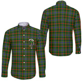 Clan Bisset Tartan Long Sleeve Button Shirt Crest And Plaid Basic Style
