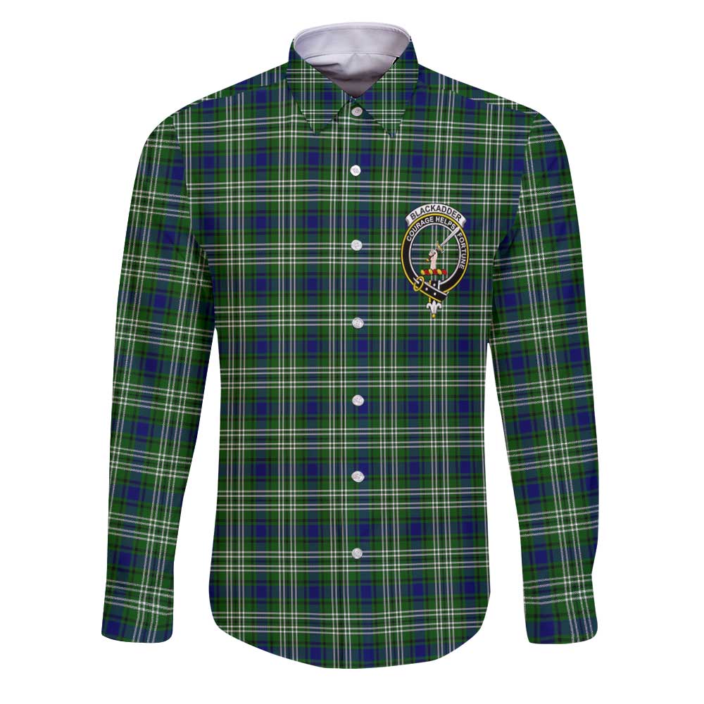 Clan Blackadder Tartan Long Sleeve Button Shirt Crest And Plaid Basic Style