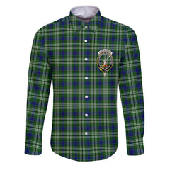 Clan Blackadder Tartan Long Sleeve Button Shirt Crest And Plaid Basic Style