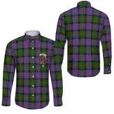 Clan Blair Tartan Long Sleeve Button Shirt Crest And Plaid Basic Style