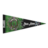 Clan Blane Tartan Felt Pennant Crest And Plaid Basic Style